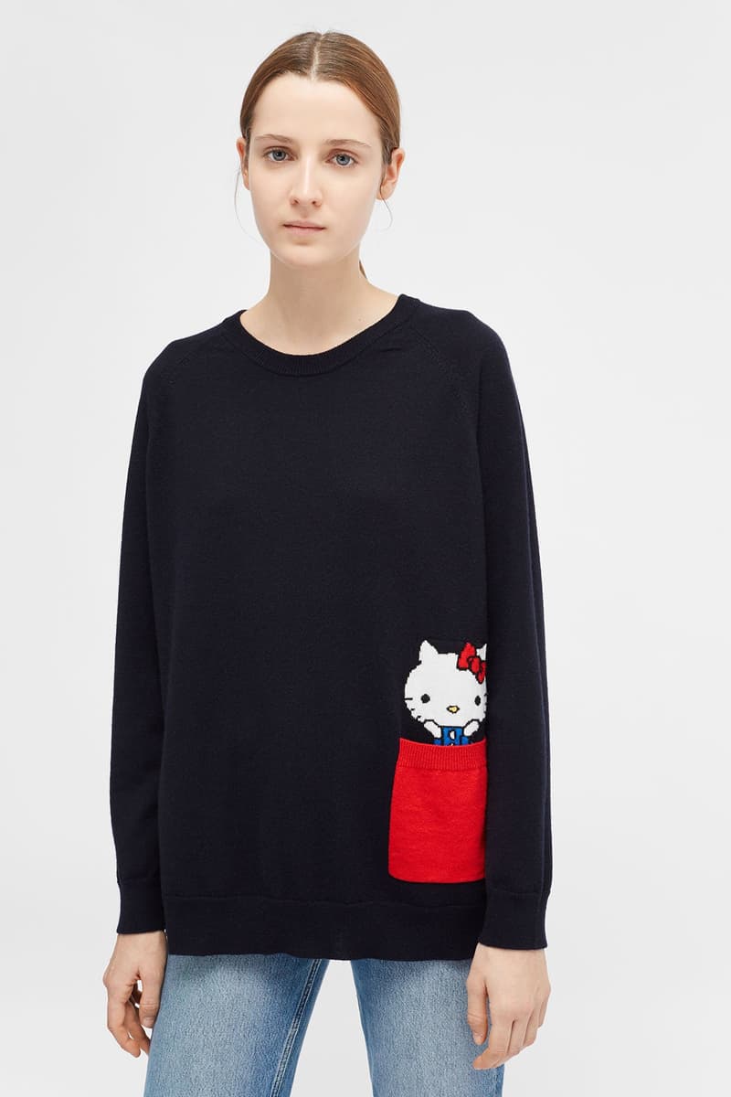 hello kitty sanrio chinti parker collaboration cashmere sweaters track pants totes collection