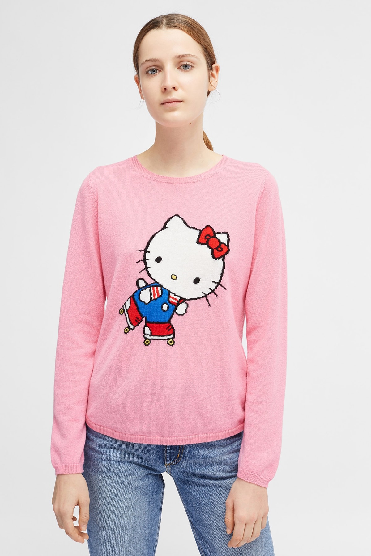 hello kitty sanrio chinti parker collaboration cashmere sweaters track pants totes collection