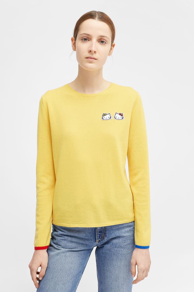 hello kitty sanrio chinti parker collaboration cashmere sweaters track pants totes collection