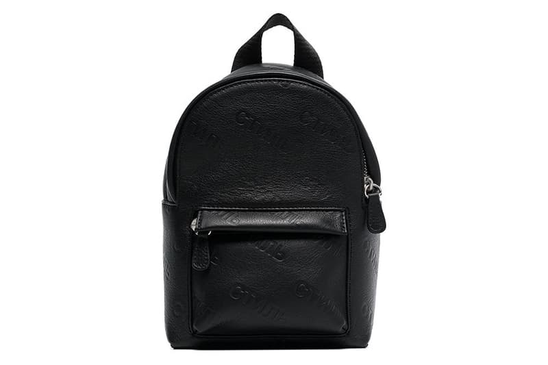 Heron Preston Black Orange Leather Mini Backpack