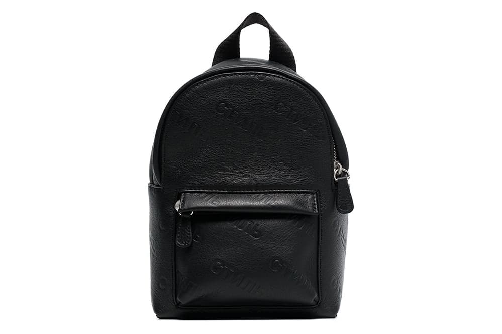 Heron Preston Black Orange Leather Mini Backpack