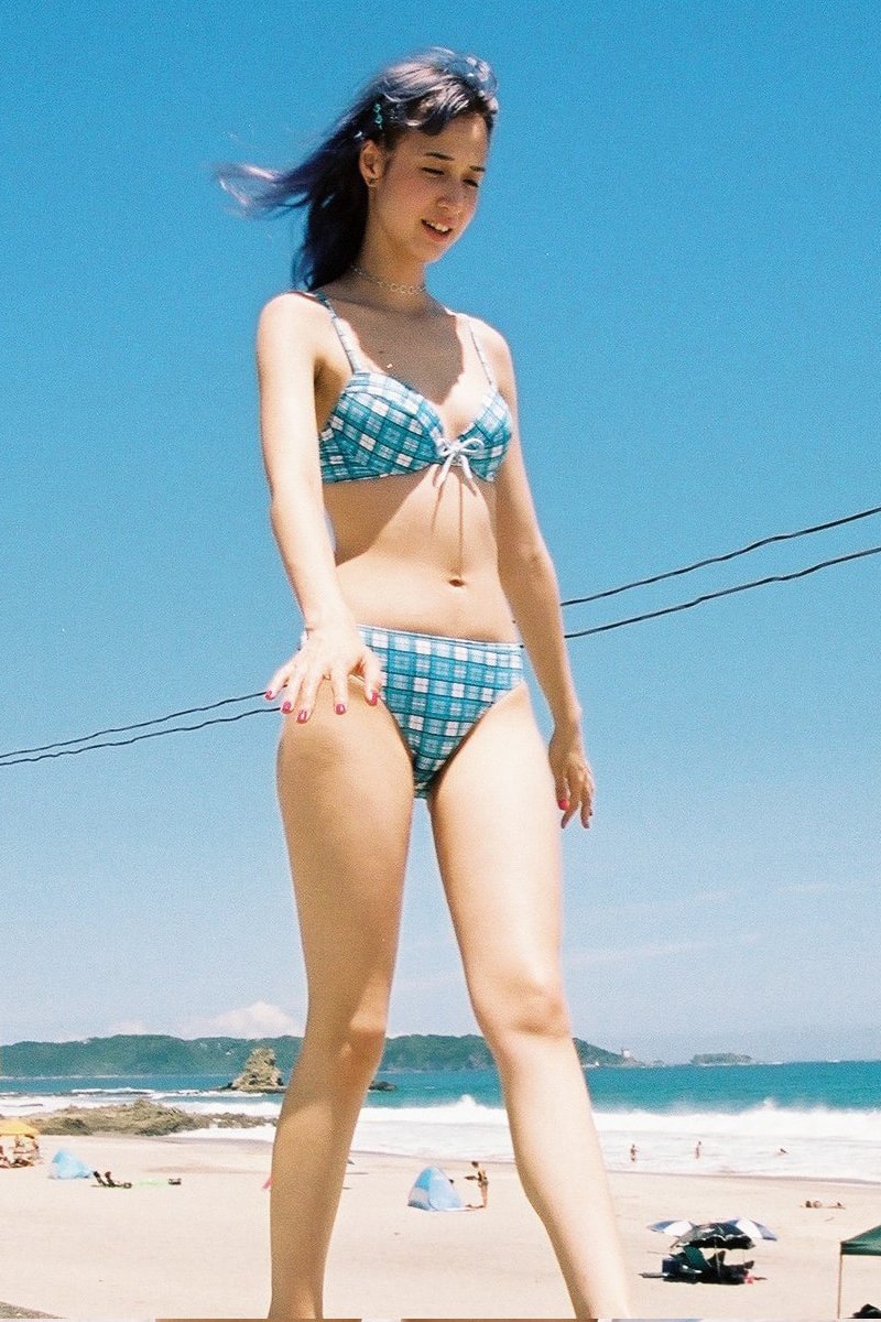 Kiko Mizuhara Sister Yuka Swimwear Office Bikini Blue