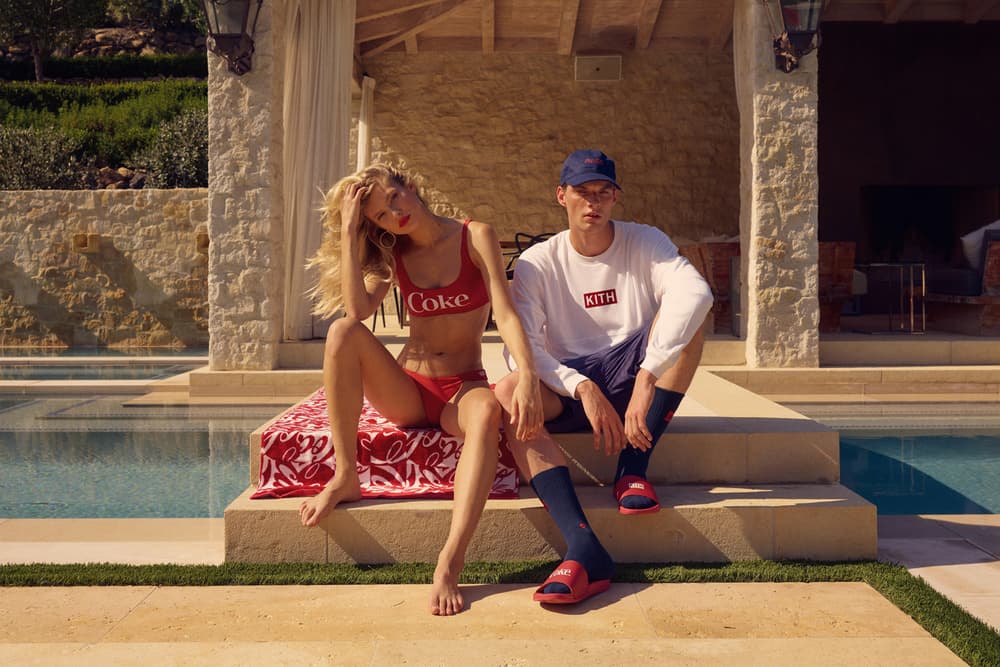 KITH x Coca Cola 2018 Collection Bikini Red Sweater White Hat Blue