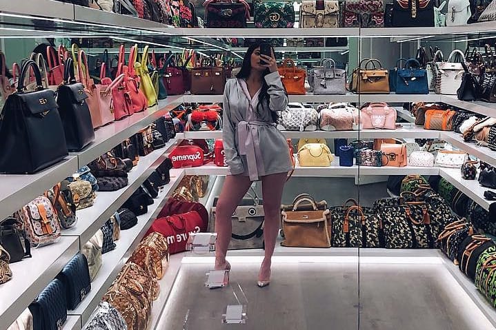 kylie jenner purse closet