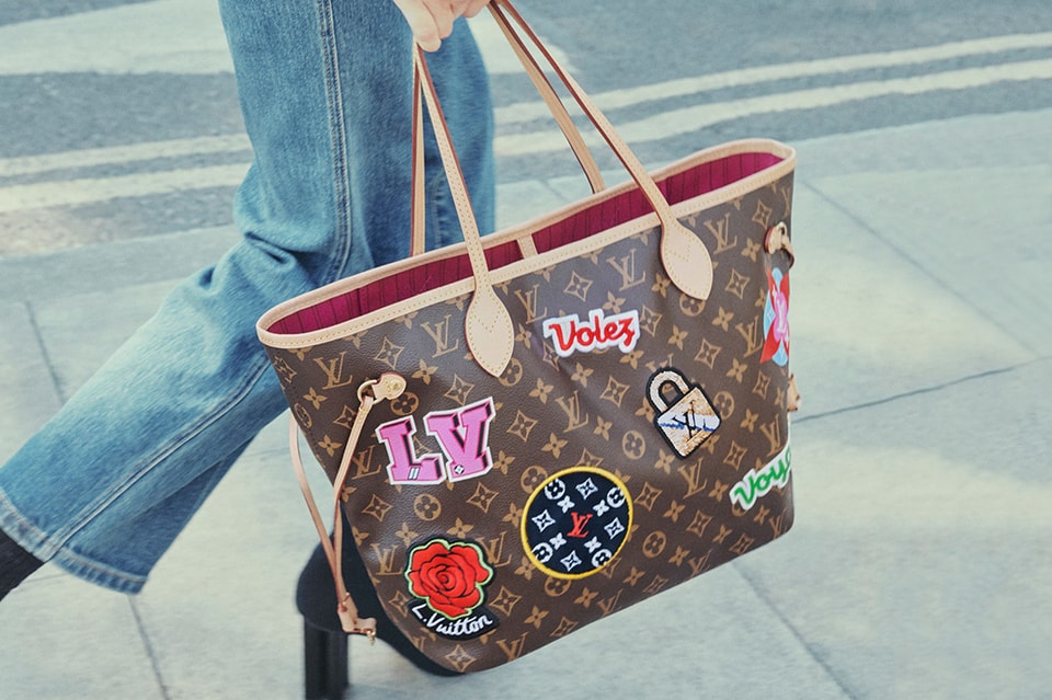 Louis Vuitton Denim Patches on The Go Handbags