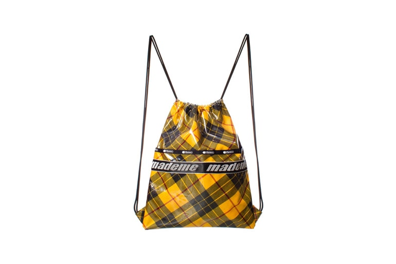 MadeMe x LeSportsac Capsule Collection Drawstring Backpack Yellow Plaid