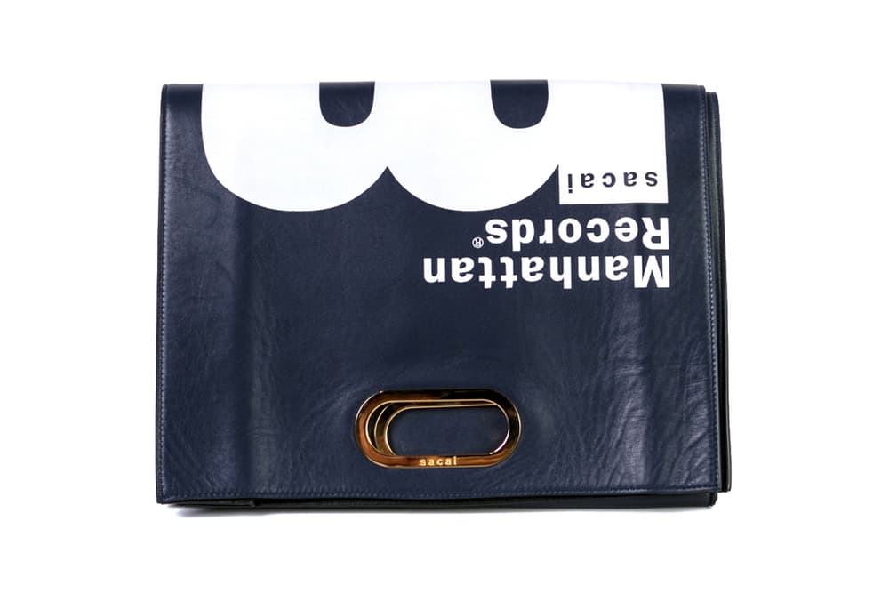 Manhattan Records x Sacai Leather Handbag Navy Blue