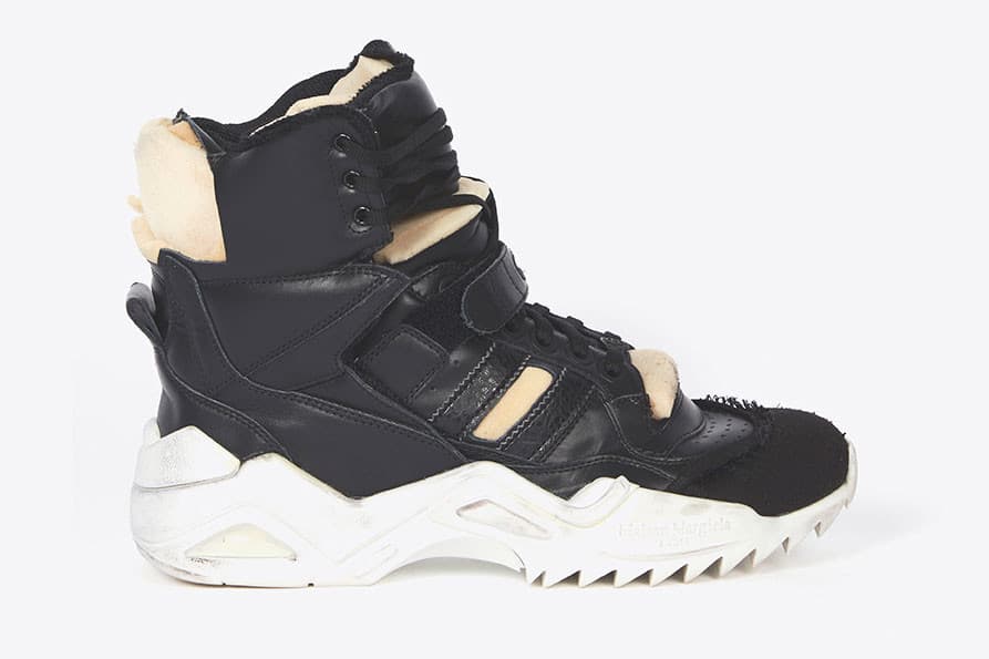 Maison Margiela's New Retro Fit Sneaker Debut John Galliano Chunky Trainer Shoe Blue Red Silver White Black