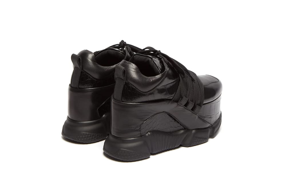 Marques'Almeida's Crazy Platform Sneakers Chunky Sole Black Leather Extreme