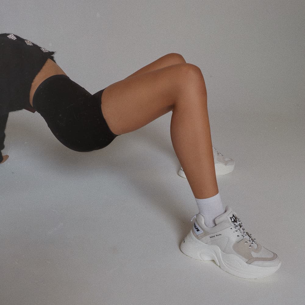 naked wolfe chunky sneaker track white