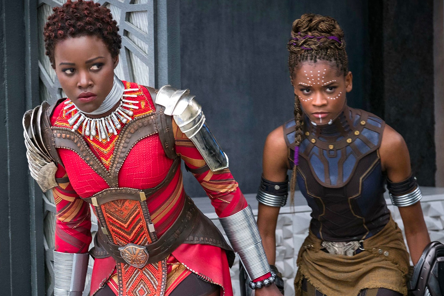 Black Panther Marvel Studios Movie Superhero Actresses Women Still