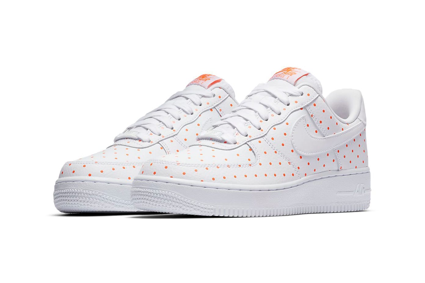 white and orange air force 1s