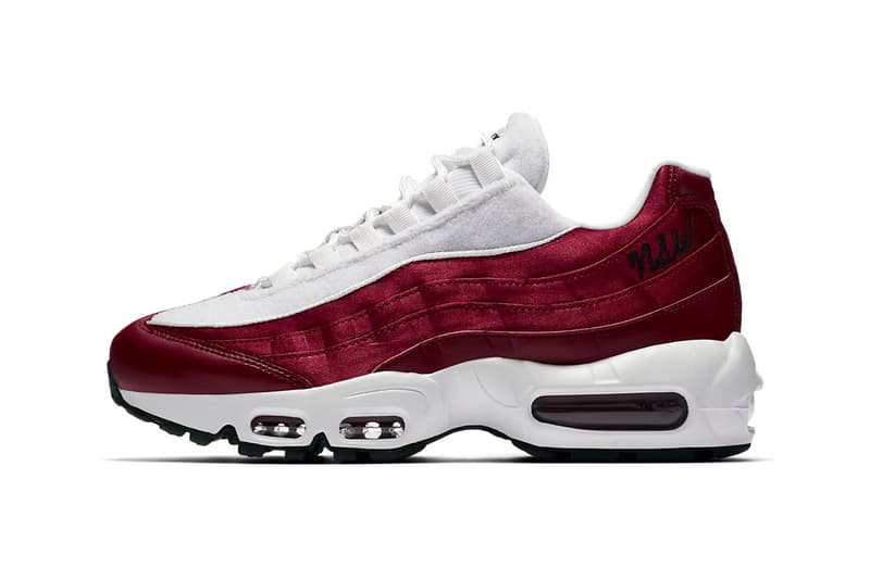 Nike Air Max 95 Satin NSW Red Crush White Terrycloth Women's Sneakers