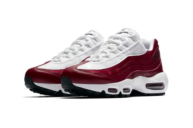 Nike Air Max 95 Satin NSW Red Crush White Terrycloth Women's Sneakers