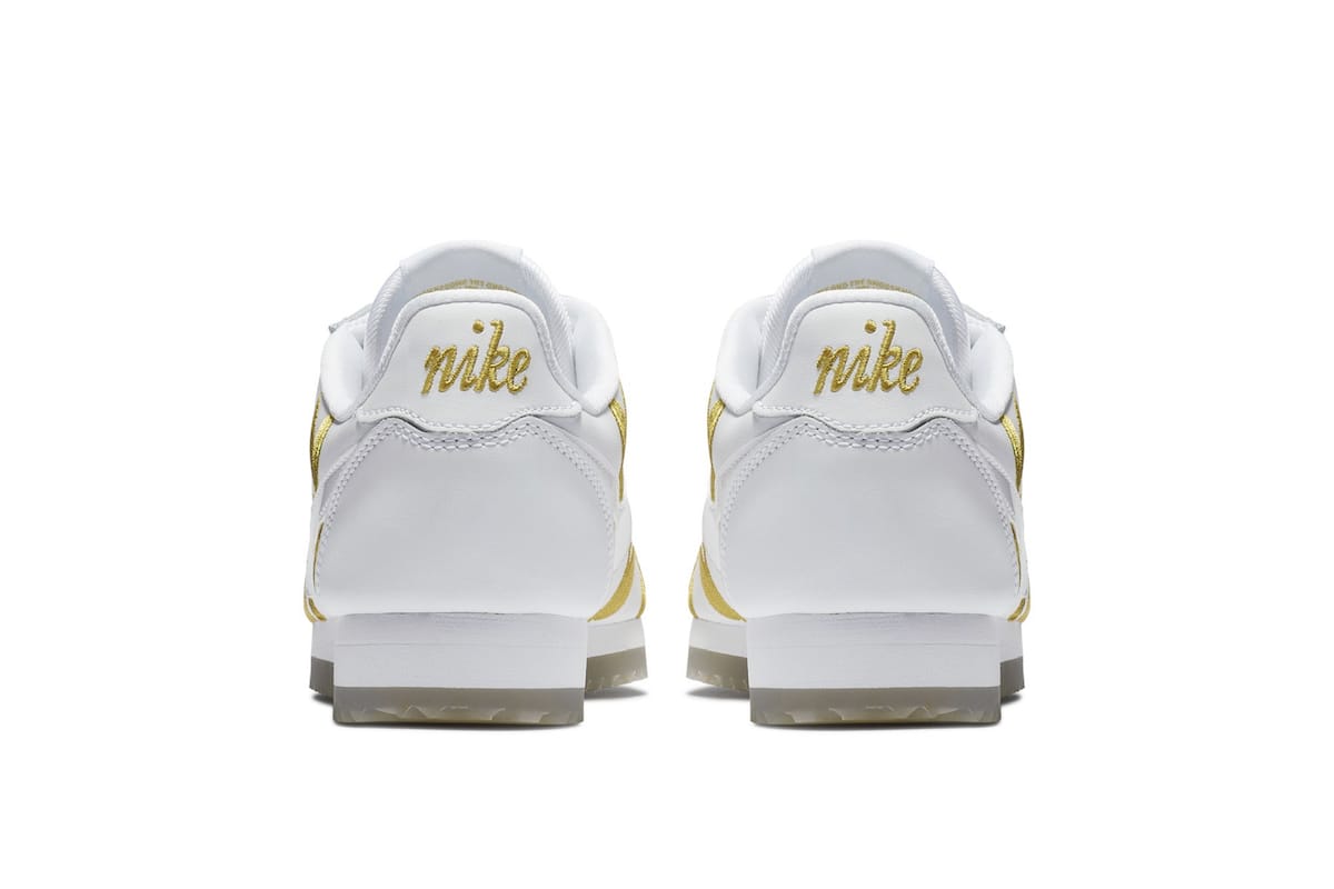 Nike Cortez White Gold Leaf Embroidery 