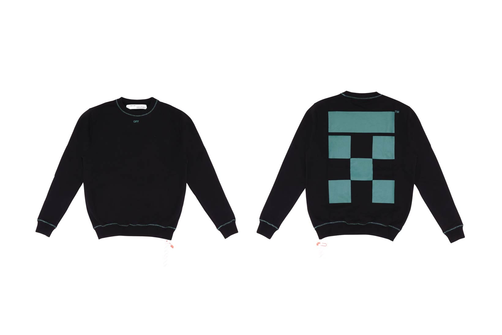 Off White TheDoubleF Sweater Black Petrol Blue