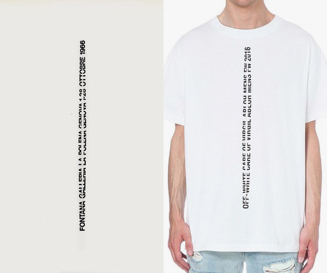 Diet Prada Virgil Abloh Call Out Copy Graphic Design Off-White Fall Winter 2016 T-Shirt