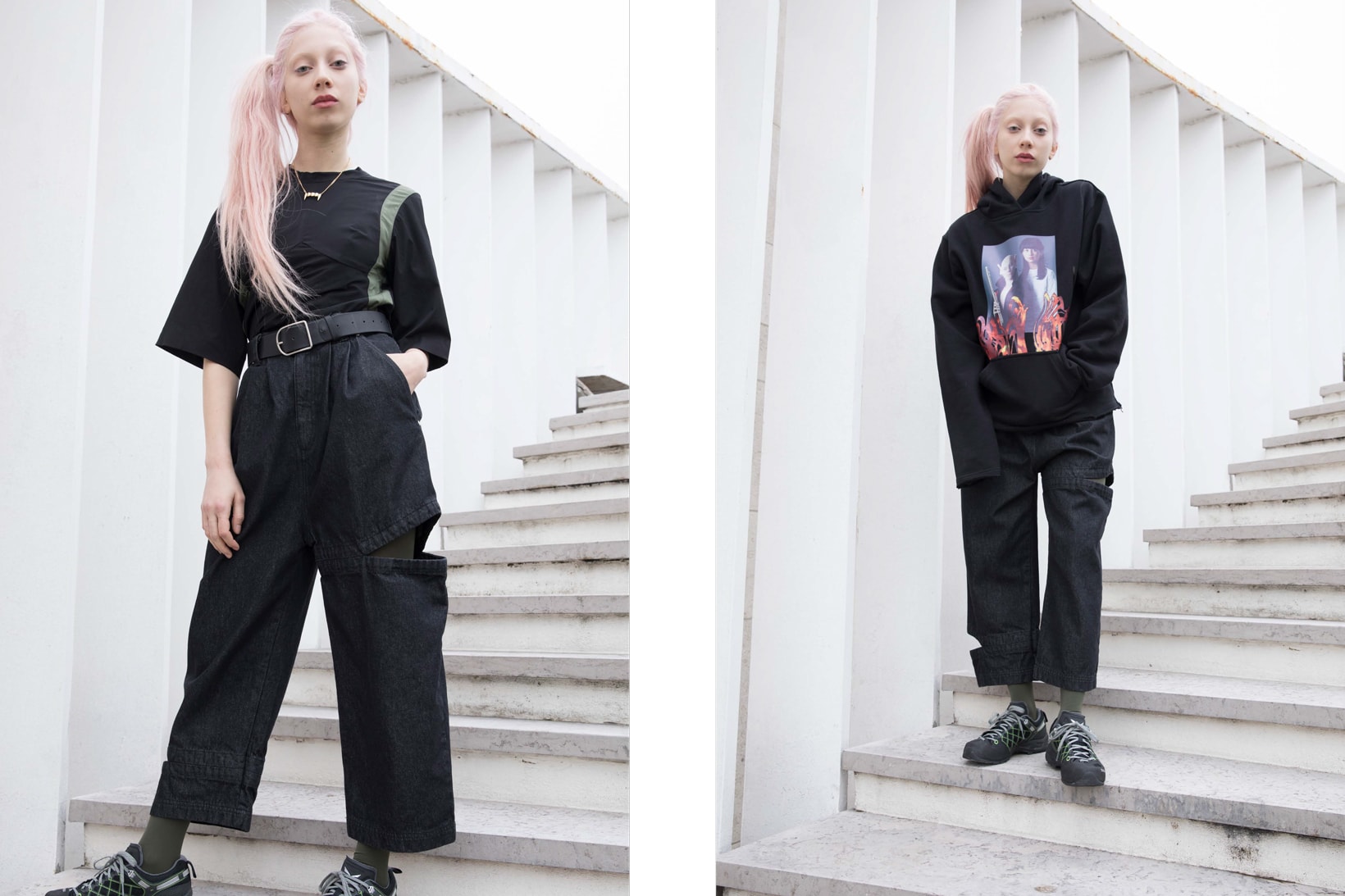 P.A.M. Fall/Winter 2018 Lookbook T-shirt Pants Sweatshirt Black