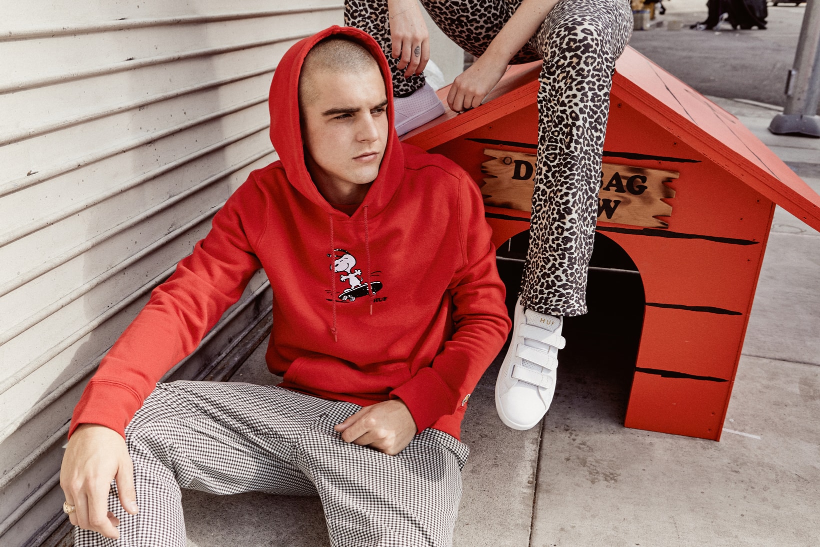 Peanuts x HUF Snoopy Collection Hoodie Red