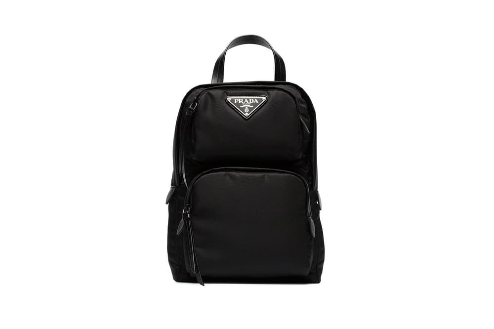 Prada One Shoulder Backpack Pink Black
