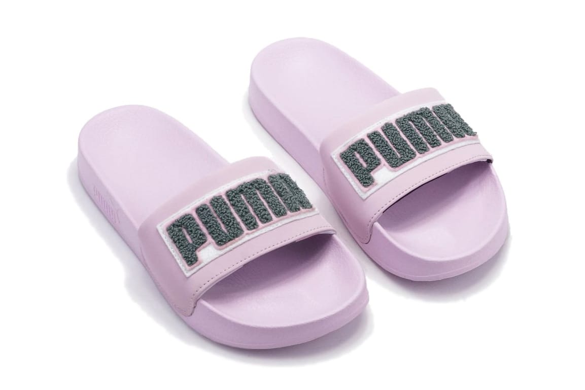 lavender puma slides