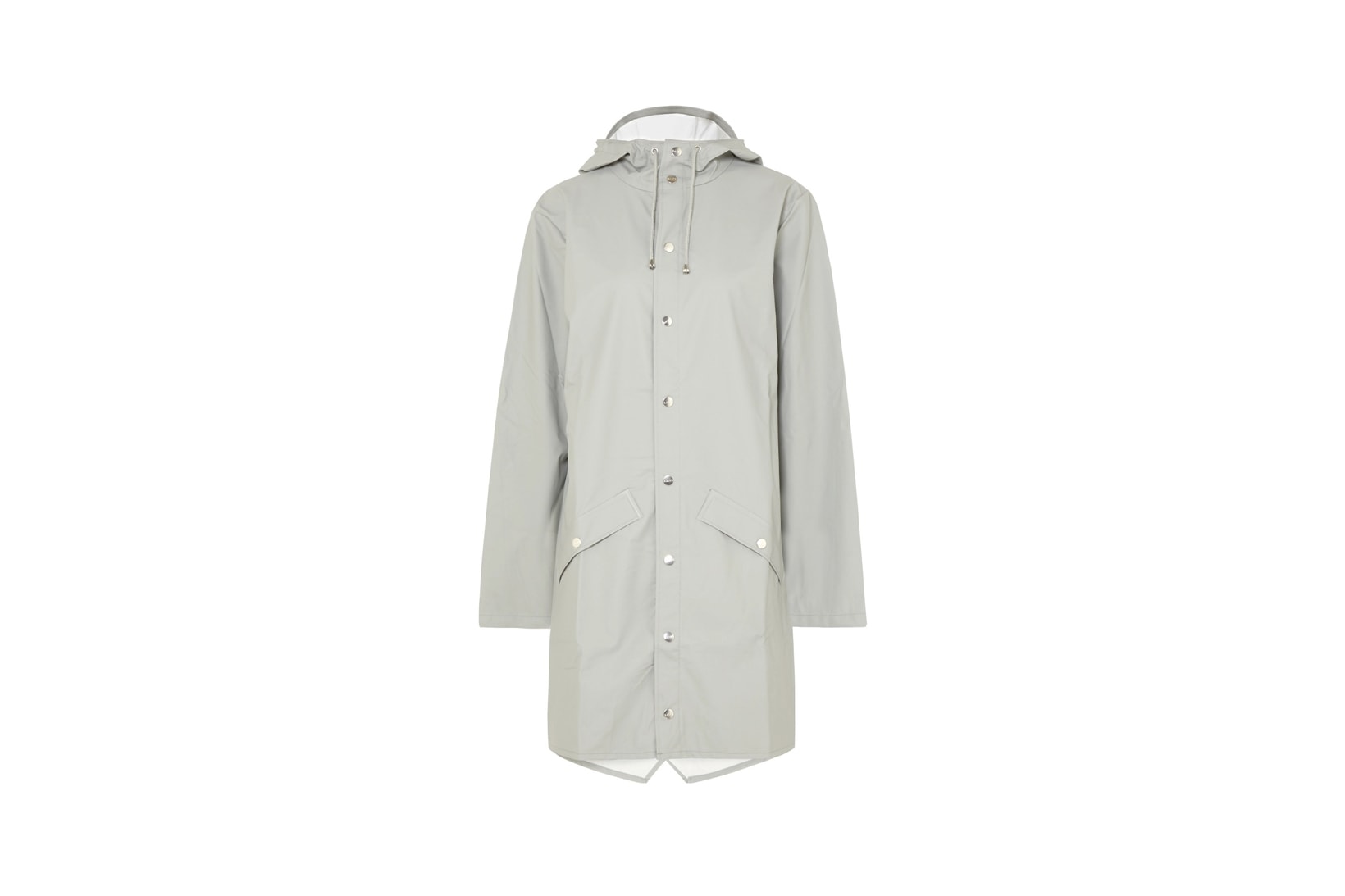 Rains x Net-a-Porter Capsule Collection Hooded Matte-PU Raincoat Grey