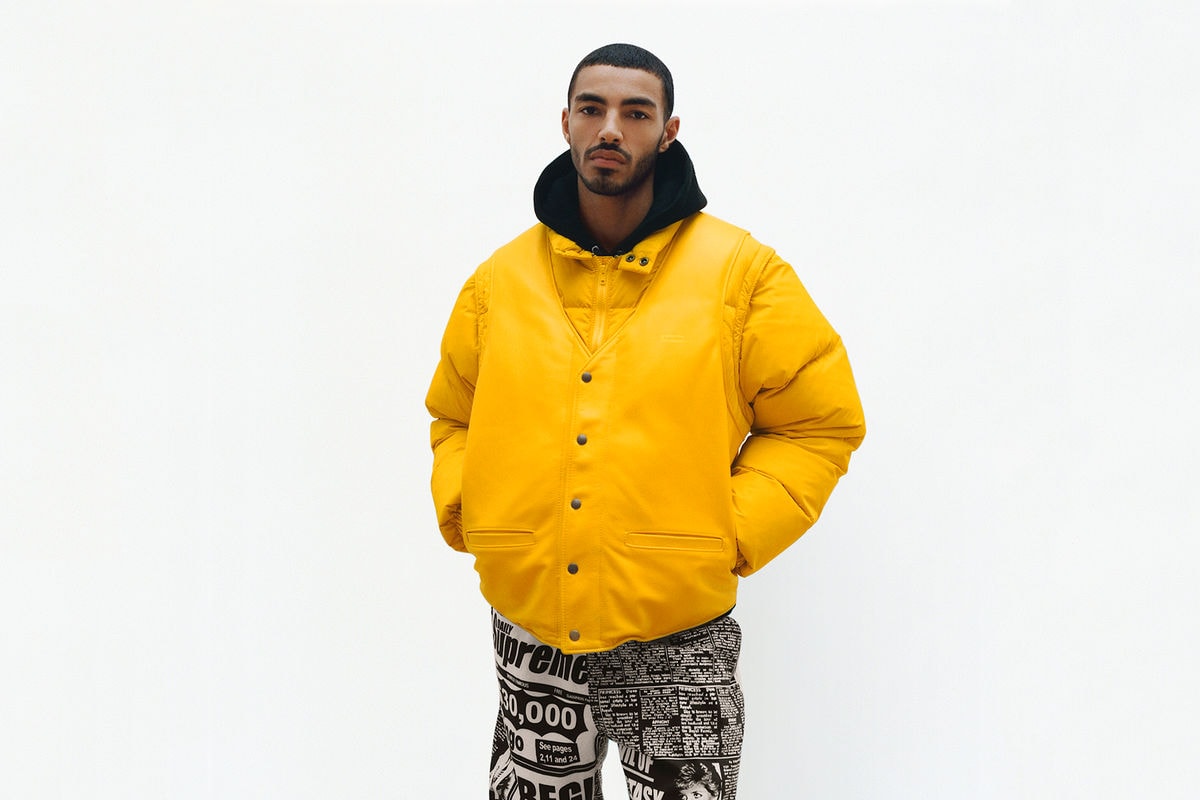 Supreme Fall/Winter 2018 Lookbook Puffer Jacket Yellow