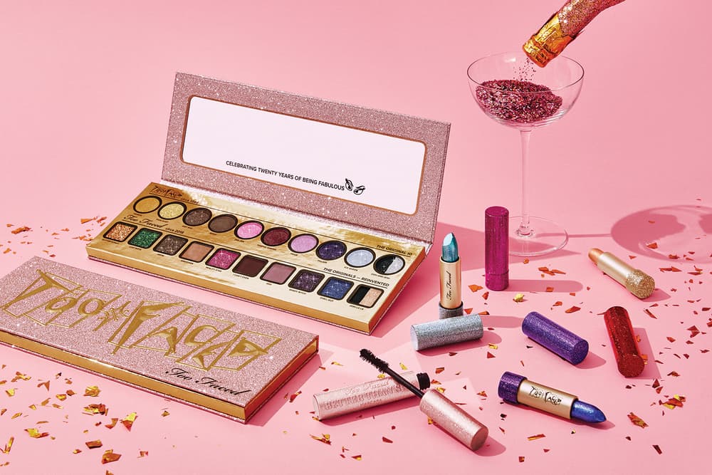 Too Faced Cheers to 20 Years Makeup Collection Anniversary Birthday Better Than Sex Mascara Pink Cosmetics Beauty Glitter