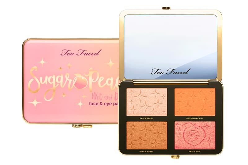 Too Faced Peaches and Cream Makeup Beauty Cosmetics Lip Scrub Foundation Eyeshadow Face Palette Lipstick Highlighter Bronzer