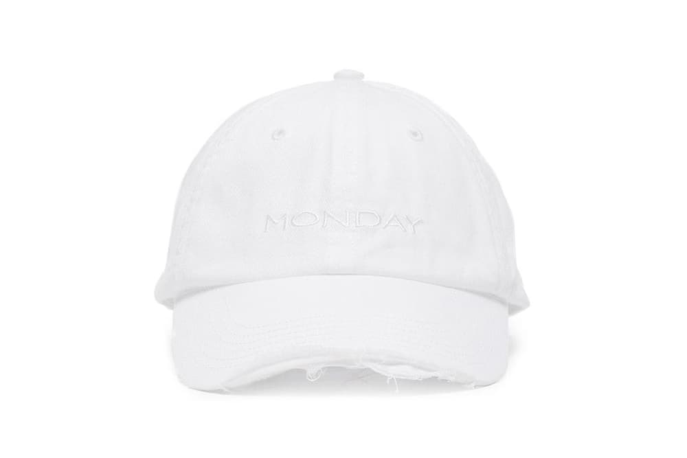 Vetements Weekday Embroidered Baseball Caps Monday Tuesday Wednesday Thursday