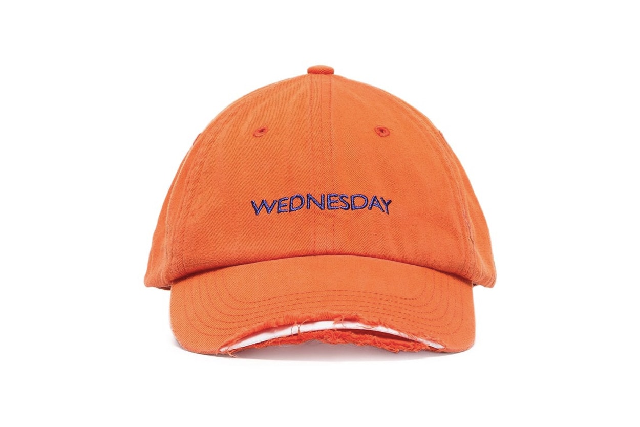 Vetements Weekday Embroidered Baseball Caps Monday Tuesday Wednesday Thursday