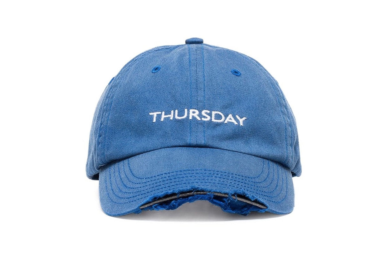 Vetements Weekday Embroidered Baseball Caps Monday Tuesday Wednesday Thursday