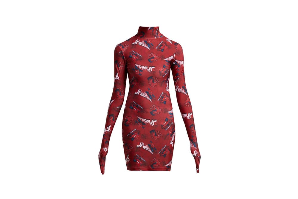 Vetements Spiderman Glove Dress Red