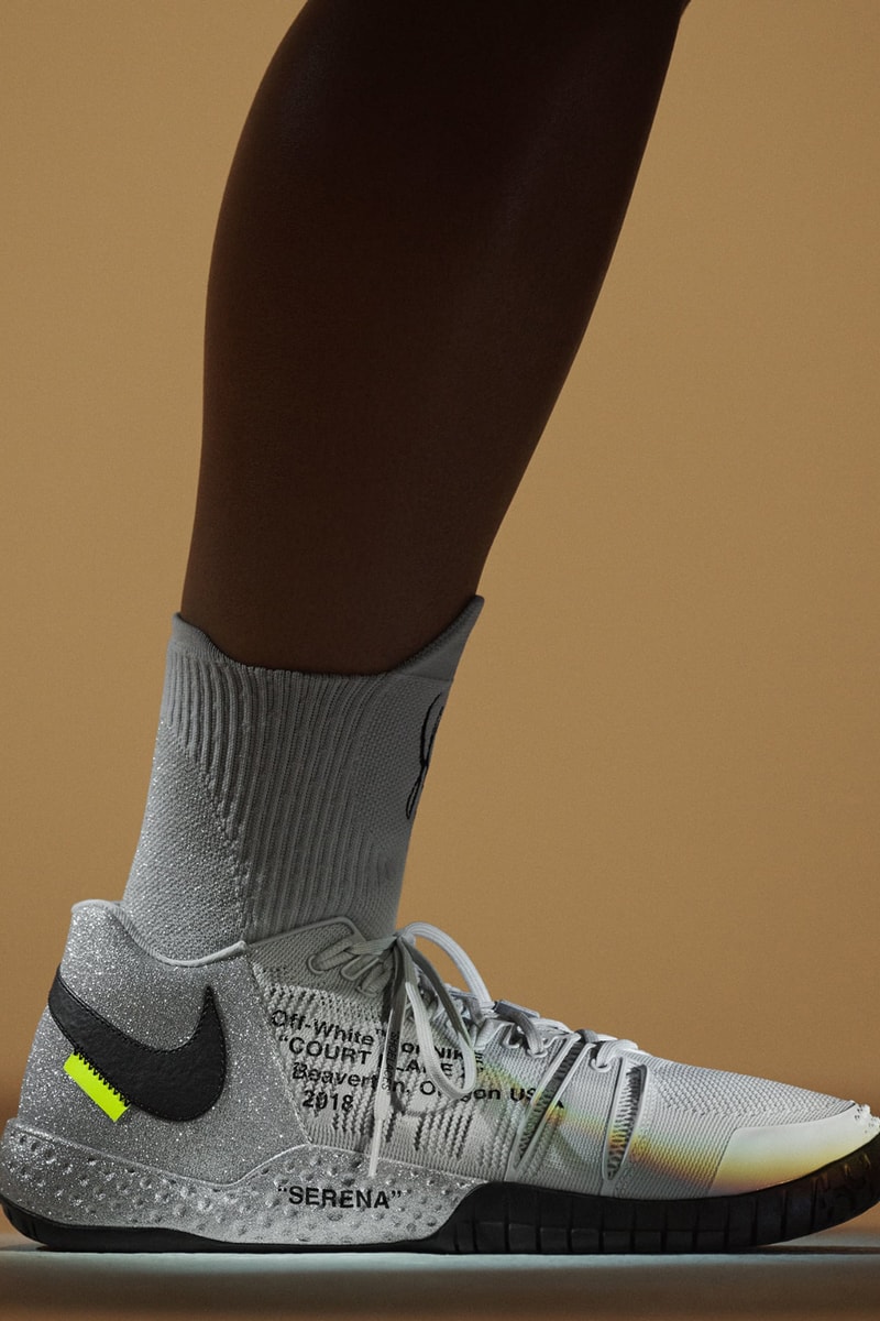 Virgil Abloh Serena Williams Off-White Nike QUEEN Collection NikeCourt Flare 2 PE Silver