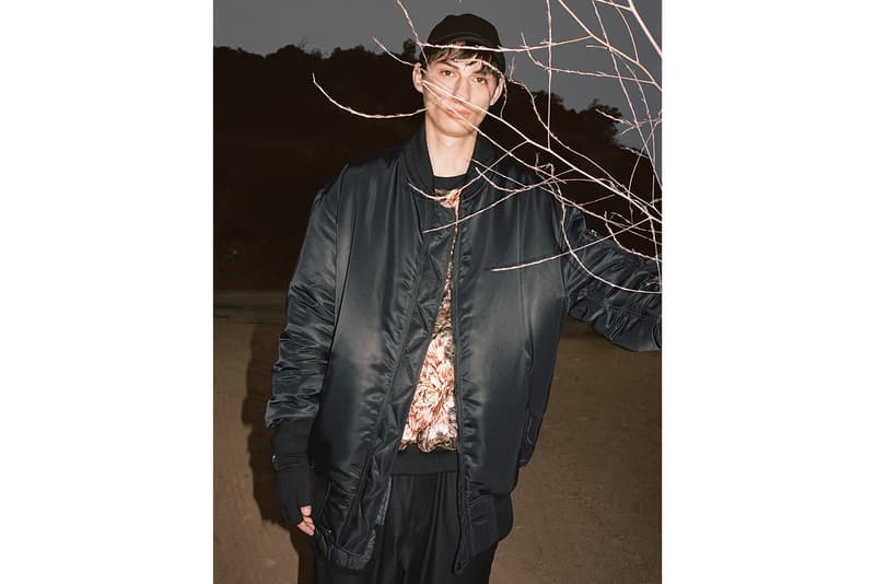 Y-3 Fall/Winter 2018 Collection Lookbook AOP Mesh Cropped Tee Brown Jacket Black