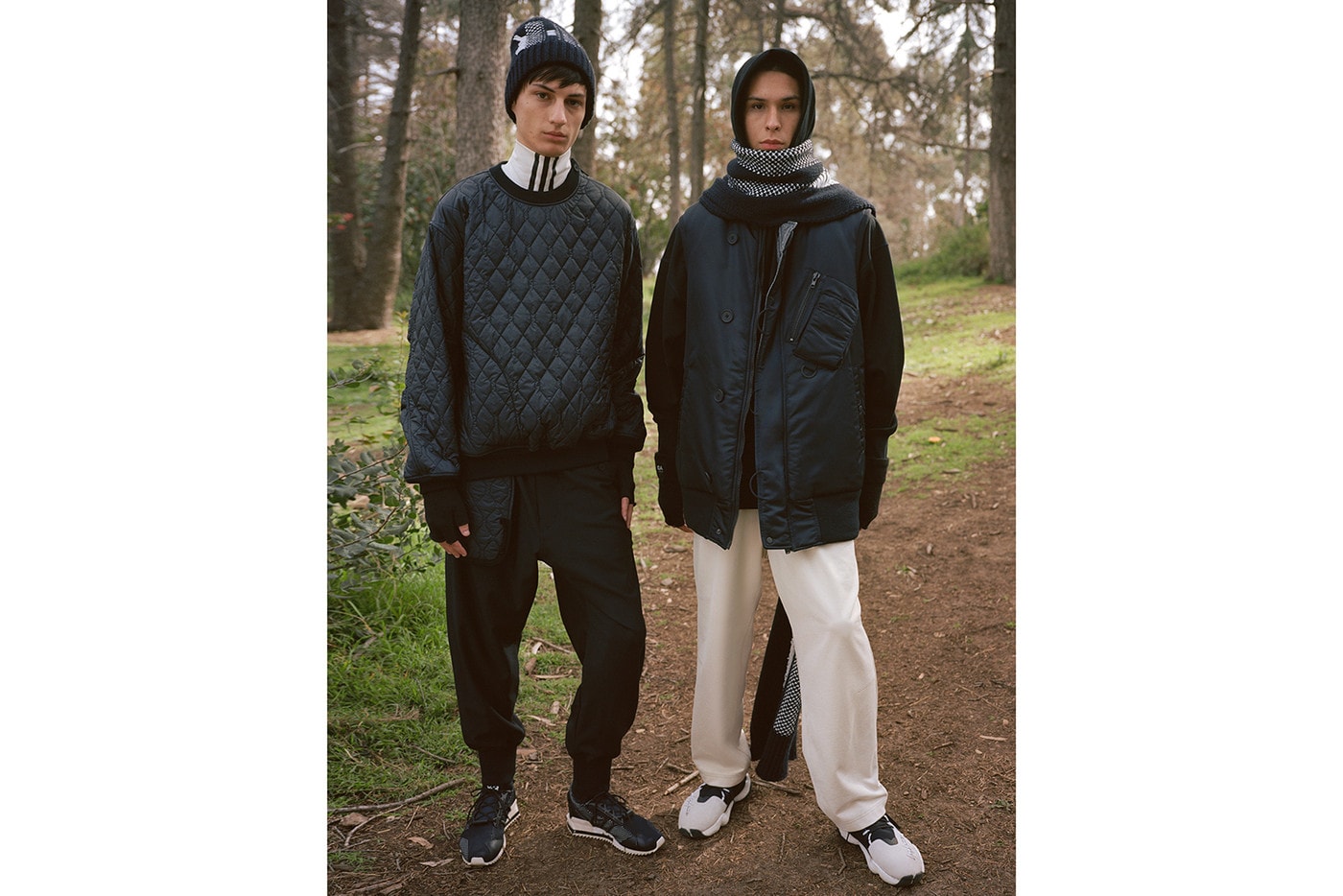 Y-3 Fall/Winter 2018 Collection Lookbook Quilted Sweater Sweatshirt Jacket Black