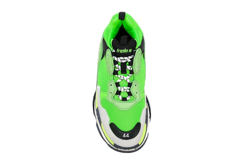 Balenciaga Triple S Where To Buy Neon Green Black White Chunky Shoe Dad Sneaker Fashion