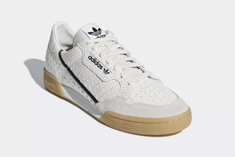 adidas originals continental 80 faux python skin core black chalk white yeezy powerphase