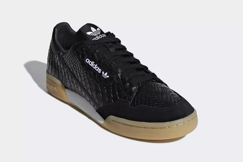 adidas originals continental 80 faux python skin core black chalk white yeezy powerphase