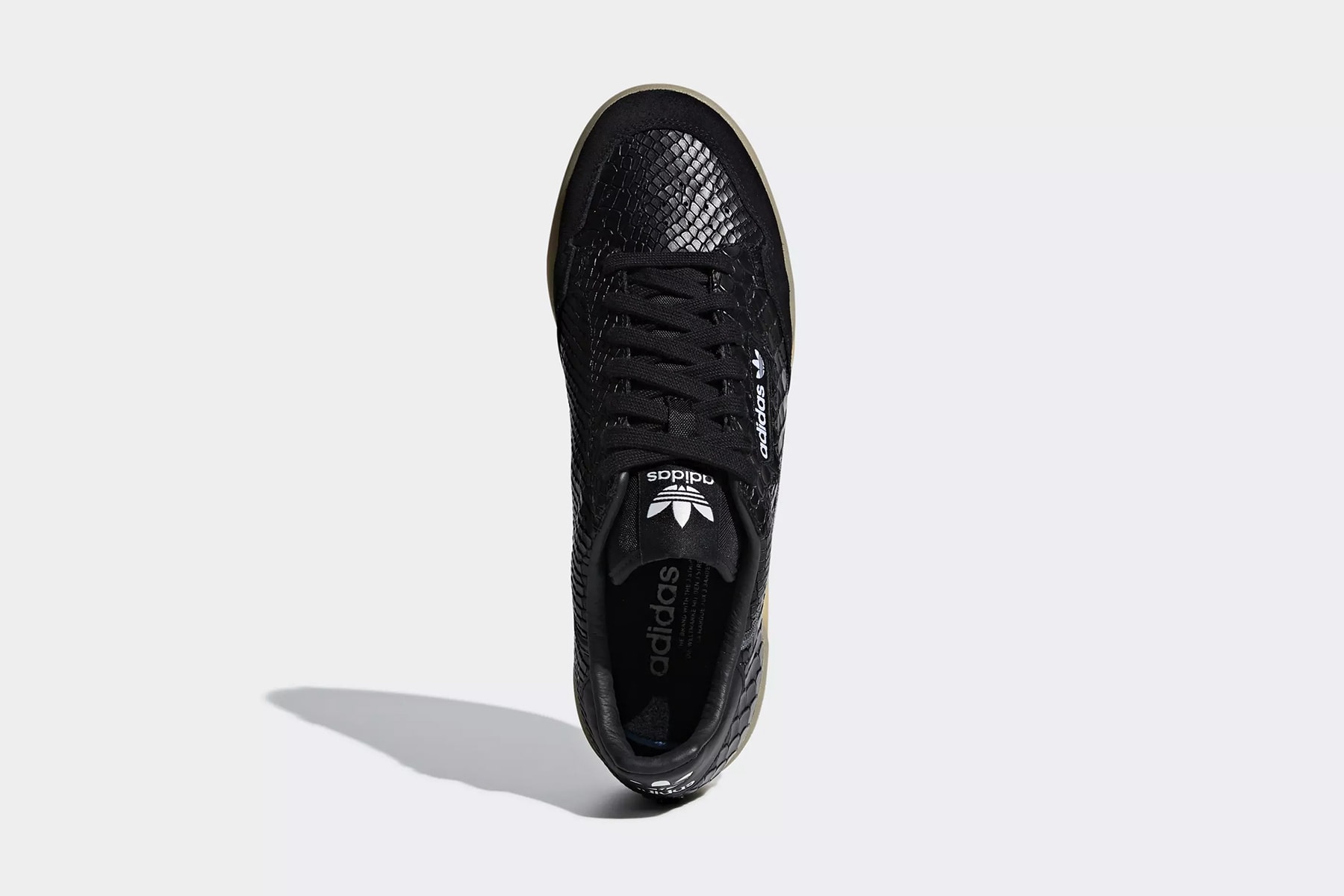 adidas originals continental 80 faux python skin core black chalk white yeezy powerphase