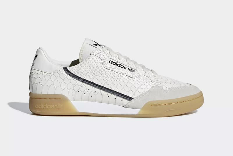 adidas originals continental 80 faux python skin core black chalk white yeezy powerphase