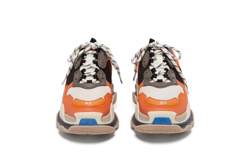 Balenciaga Triple-S Sneaker In Orange and Blue Chunky Shoe Footwear