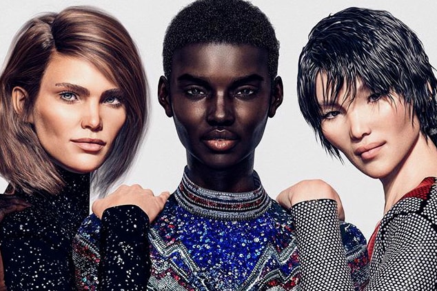 Balmain's FW18 Campaign Features Three Digital Supermodels