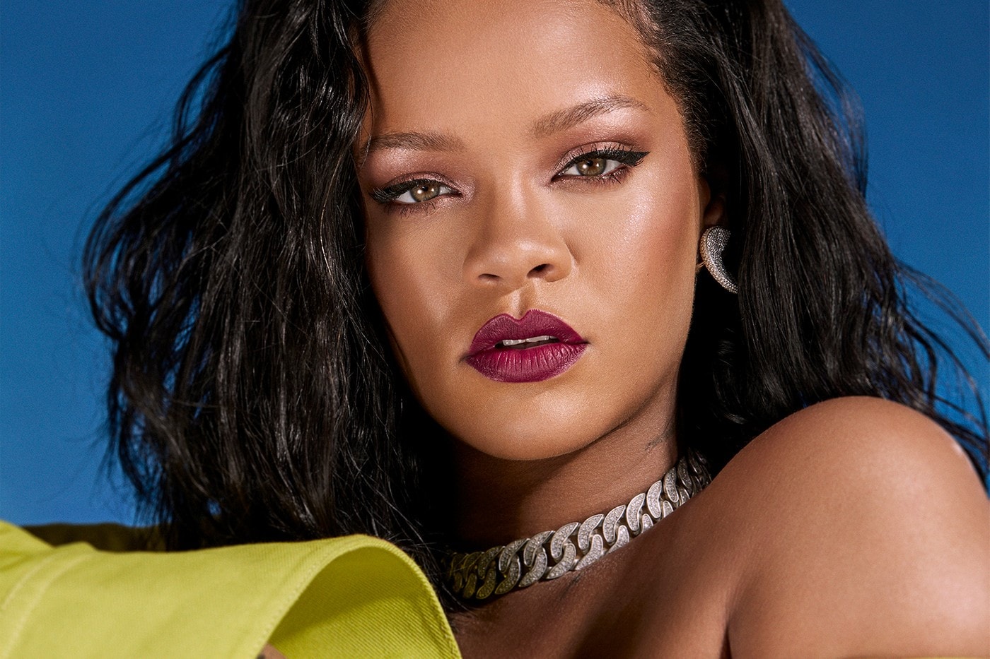 Rihanna Allure Beauty Issue Flower Blue Background 2018