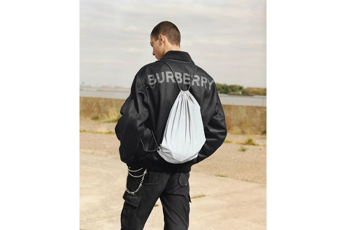 Burberry Spring/Summer 2019 B Series Capsule Collection Mesh Bomber Jacket Black
