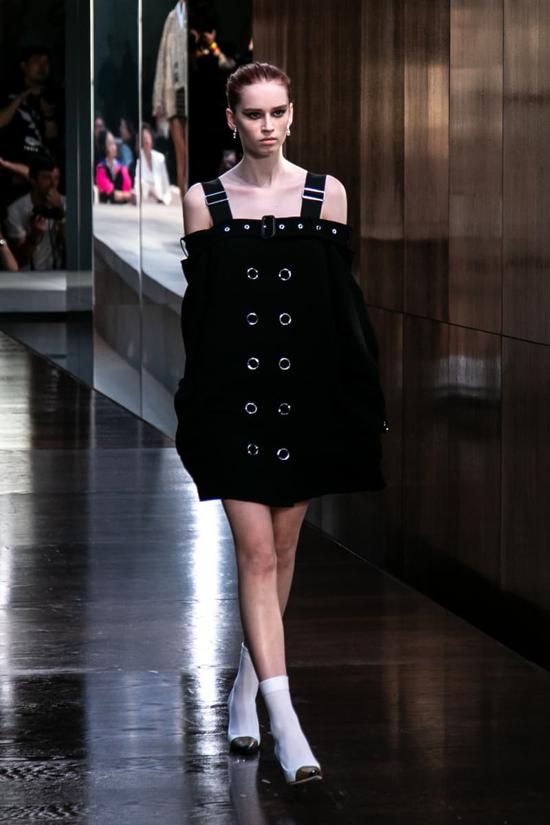 Riccardo Tisci Burberry Debut Runway Show SS19 Black Buckle Dress