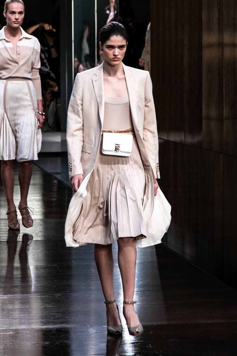 Riccardo Tisci Burberry Debut Runway Show SS19 belt bag chain skirt