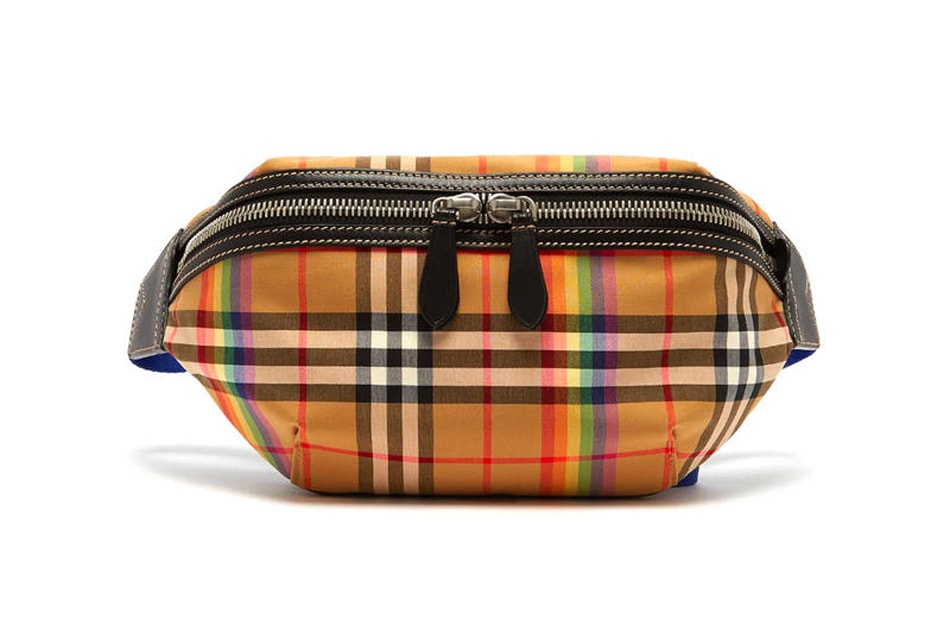 Burberry Vintage Check Rainbow Stripe Fanny Pack Bag