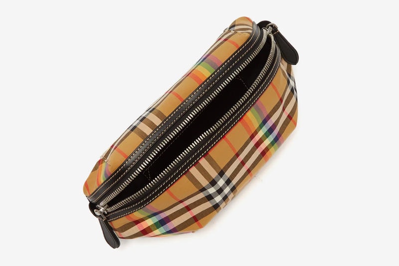 Burberry Vintage Check Rainbow Stripe Fanny Pack Bag