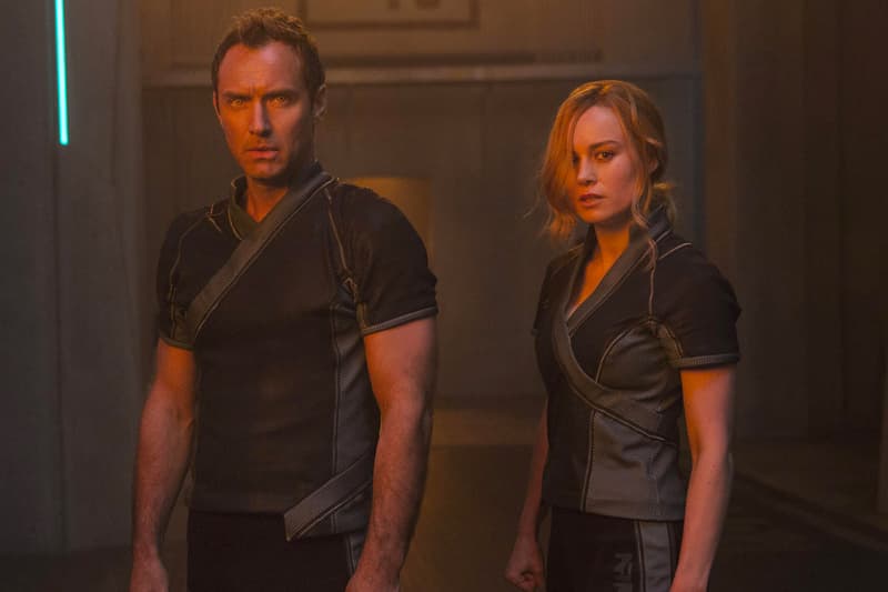 Brie Larson Captain Marvel First Look Photos Images Jude Law First Look
